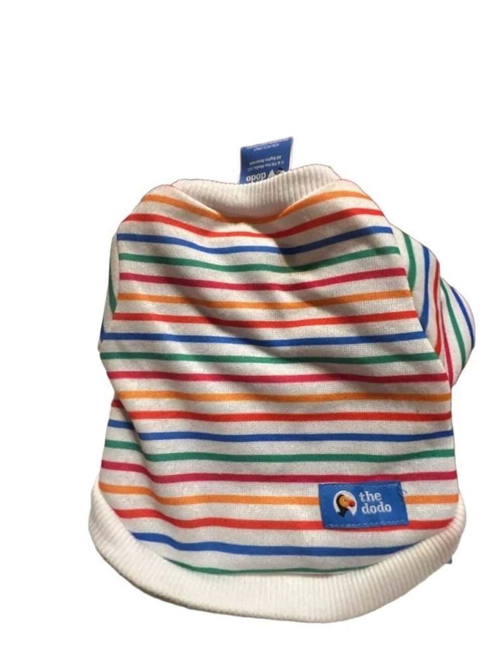 The Dodo Rainbow Striped Pet T-shirt Dog Cat